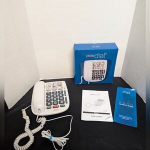SIMPL memory picture phone photo dialer seniors/disabilities hands free landline